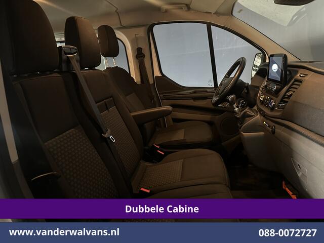 Ford TRANSIT CUSTOM 2.0 TDCI 130pk L2H1 Dubbele Cabine Euro6 Airco | 6-Zits | Camera | LED | Cruisecontrol | Trekhaak Android Auto, Verwarmde voorruit, Stoelverwarming, Parkeersensoren, Dakdragers