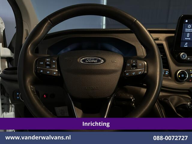 Ford TRANSIT CUSTOM 2.0 TDCI 130pk L2H1 Inrichting Euro6 Airco | Camera | 2800kg Trekhaak | LED | Android Auto Cruisecontrol, Verwarmde voorruit, Stoelverwarming, Parkeersensoren, Bijrijdersbank
