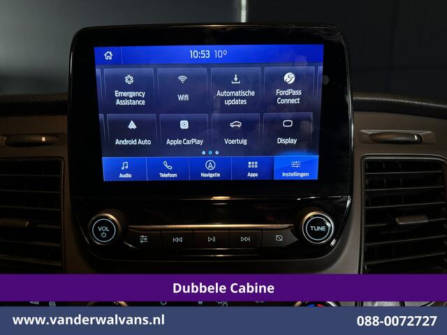 Ford TRANSIT CUSTOM 2.0 TDCI 170pk L2H1 Dubbele Cabine Euro6 Airco | 5-Zits | 2x Zijdeur | Camera | Navigatie | LED, Apple Carplay, Android Auto, Cruisecontrol, Verwarmde voorruit, Trekhaak, Parkeersensoren