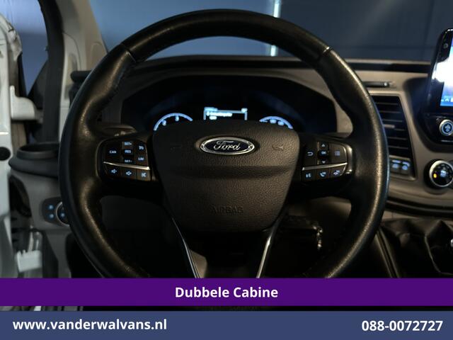 Ford TRANSIT CUSTOM 2.0 TDCI 170pk L2H1 Dubbele Cabine Euro6 Airco | 5-Zits | 2x Zijdeur | Camera | Navigatie | LED, Apple Carplay, Android Auto, Cruisecontrol, Verwarmde voorruit, Trekhaak, Parkeersensoren