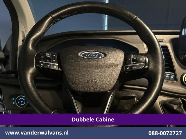 Ford TRANSIT CUSTOM 2.0 TDCI 170pk L2H1 Dubbele Cabine Euro6 Airco | 5-Zits | 2x Zijdeur | Camera | LED Apple Carplay, Android Auto, Cruisecontrol, Parkeersensoren, Stoelverwarming, Verwarmde voorruit 2800kg trekvermogen