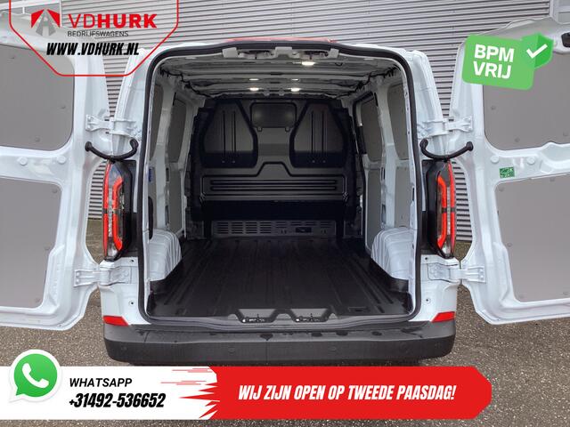 Ford TRANSIT CUSTOM E-Transit Trend 65 kWh 330 km WLTP Garantie t/m 2029/ LED/ Standkachel/ Snellader/ 2.3t Trekverm./ Stuurverw./ Stoelverw./ Carplay/ Camera/ PDC/ Cruise