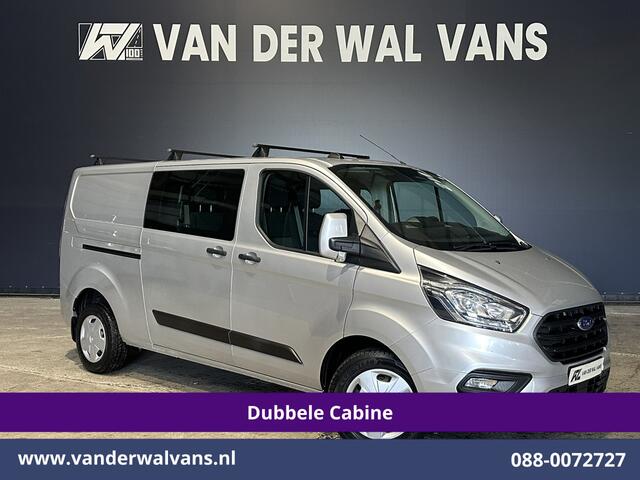 Ford TRANSIT CUSTOM 2.0 TDCI 131pk L2H1 Dubbele Cabine Euro6 Airco | 6-Zits | LED | Cruisecontrol | Verwarmde voorruit Parkeersensoren, Dakdragers
