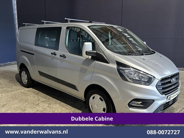 Ford TRANSIT CUSTOM 2.0 TDCI 131pk L2H1 Dubbele Cabine Euro6 Airco | 6-Zits | LED | Cruisecontrol | Verwarmde voorruit Parkeersensoren, Dakdragers