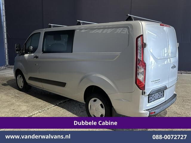 Ford TRANSIT CUSTOM 2.0 TDCI 131pk L2H1 Dubbele Cabine Euro6 Airco | 6-Zits | LED | Cruisecontrol | Verwarmde voorruit Parkeersensoren, Dakdragers