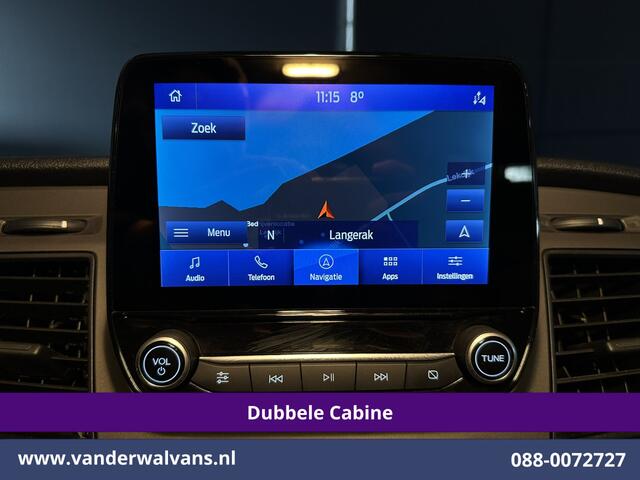 Ford TRANSIT CUSTOM 2.0 TDCI 130pk L2H1 Dubbele Cabine Euro6 Airco | 6-Zits | Camera | Navigatie | Apple Carplay | LED Android Auto, Cruisecontrol, Stoelverwarming, Verwarmde voorruit, Parkeersensoren