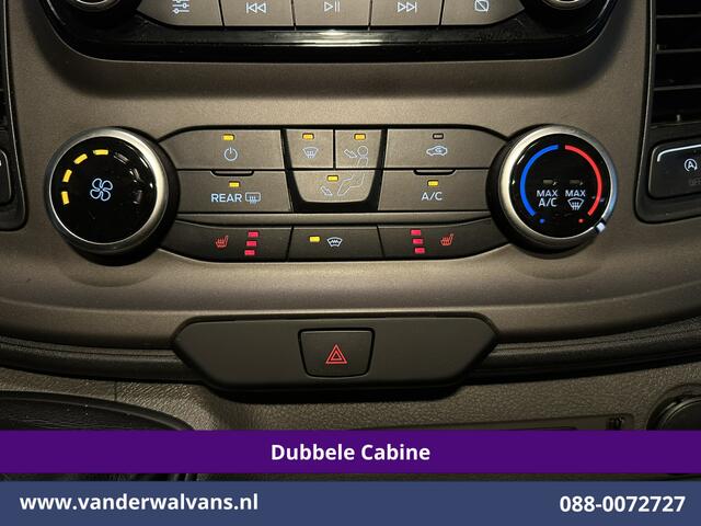Ford TRANSIT CUSTOM 2.0 TDCI 130pk L2H1 Dubbele Cabine Euro6 Airco | 6-Zits | Camera | Navigatie | Apple Carplay | LED Android Auto, Cruisecontrol, Stoelverwarming, Verwarmde voorruit, Parkeersensoren