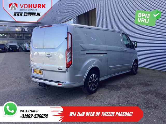 Ford TRANSIT CUSTOM Sport 2.0 TDCI Aut. 170 pk L2 DB-Riem VV/ Carplay/ Alarm III/ Stoelverw./ Navi/ Airco/ Camera/ Cruise/ PDC/ Trekhaak