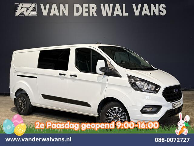 Ford TRANSIT CUSTOM 2.0 TDCI 130pk L2H1 Dubbele Cabine Euro6 Airco | 6-Zits | LED | Cruisecontrol | Trekhaak Parkeersensoren, Verwarmde voorruit