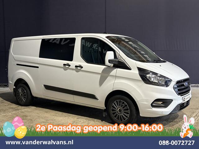 Ford TRANSIT CUSTOM 2.0 TDCI 130pk L2H1 Dubbele Cabine Euro6 Airco | 6-Zits | LED | Cruisecontrol | Trekhaak Parkeersensoren, Verwarmde voorruit