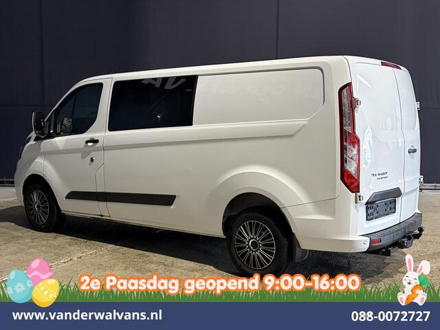 Ford TRANSIT CUSTOM 2.0 TDCI 130pk L2H1 Dubbele Cabine Euro6 Airco | 6-Zits | LED | Cruisecontrol | Trekhaak Parkeersensoren, Verwarmde voorruit