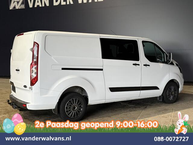 Ford TRANSIT CUSTOM 2.0 TDCI 130pk L2H1 Dubbele Cabine Euro6 Airco | 6-Zits | LED | Cruisecontrol | Trekhaak Parkeersensoren, Verwarmde voorruit