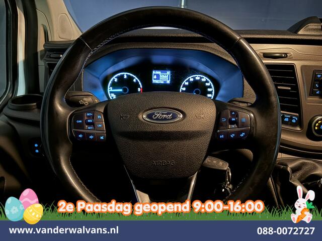 Ford TRANSIT CUSTOM 2.0 TDCI 130pk L2H1 Dubbele Cabine Euro6 Airco | 6-Zits | LED | Cruisecontrol | Trekhaak Parkeersensoren, Verwarmde voorruit