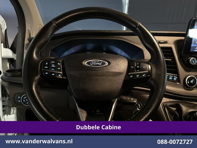 Ford TRANSIT CUSTOM 2.0 TDCI 131pk L2H1 Dubbele Cabine Euro6 Airco | 5-Zits | Camera | LED | 2800kg Trekhaak | Apple Carplay Cruisecontrol, Android Auto, Stoelverwarming, Verwarmde Voorruit, Parkeersensoren