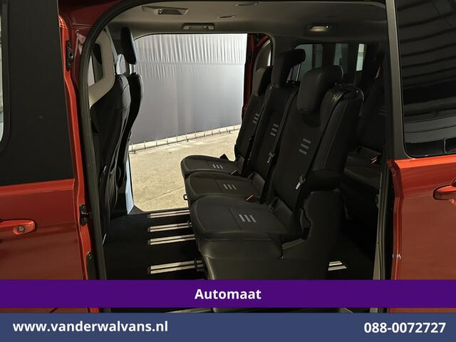 Ford TRANSIT CUSTOM 2.5 PHEV Automaat Personenbus 8-Zits L1H1 Euro6 Airco | 2x zijdeur | Camera | Navigatie | Apple Carplay Android Auto, LED, Adaptieve Cruisecontrol, Parkeersensoren, Automatische Trekhaak, LM Velgen, Verwarmde voorruit, Stoelverwarming, Elektrisch verstelb