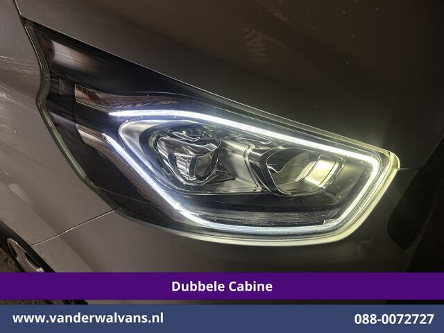 Ford TRANSIT CUSTOM 2.0 TDCI L2H1 Dubbele Cabine Inrichting Euro6 Airco | 6-Zits | Camera | LED | Apple Carplay | 2750kg Trekhaak Android Auto, Cruisecontrol, Verwarmde voorruit, Parkeersensoren