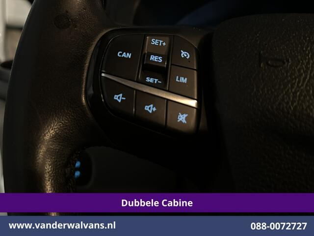 Ford TRANSIT CUSTOM 2.0 TDCI 131pk L2H1 Dubbele Cabine Euro6 Airco | 5-Zits | Navigatie | Cruisecontrol | LED | 2800kg Trekhaak Stoelverwarming, Parkeersensoren, Achterklep
