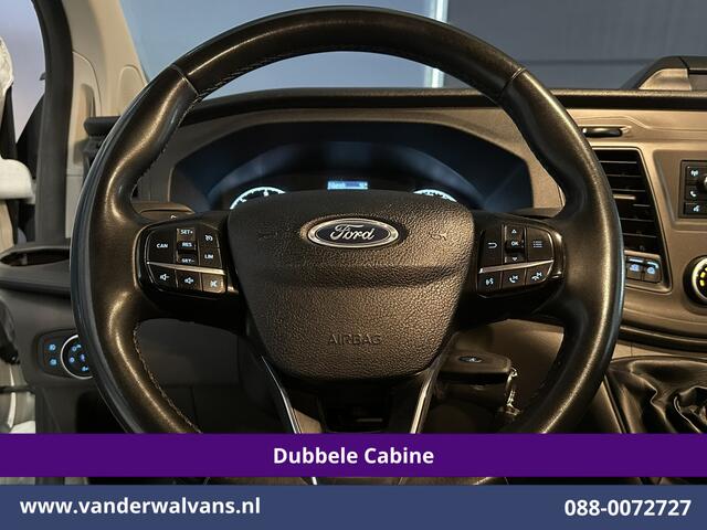 Ford TRANSIT CUSTOM 2.0 TDCI 131pk L2H1 Dubbele Cabine Euro6 Airco | 6-Zits | Cruisecontrol | 2550kg Trekhaak Verwarmde voorruit, Parkeersensoren