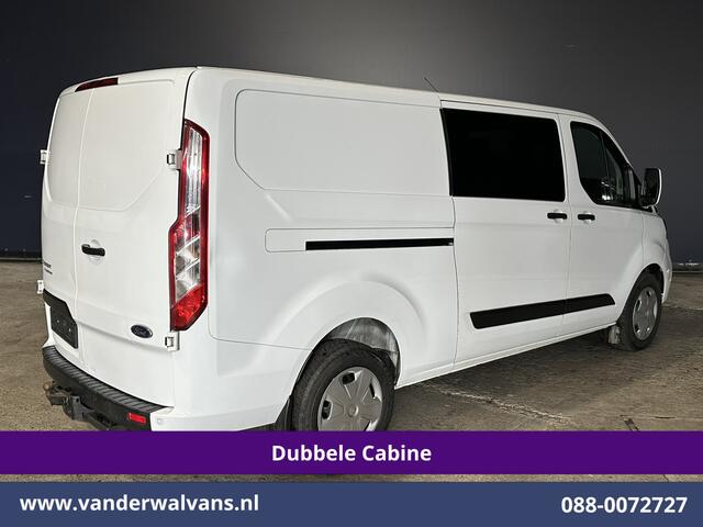 Ford TRANSIT CUSTOM 2.0 TDCI 131pk L2H1 Dubbele Cabine Euro6 Airco | 6-Zits | Cruisecontrol | 2550kg Trekhaak Verwarmde voorruit, Parkeersensoren