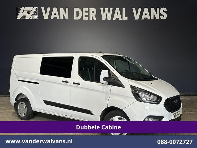 Ford TRANSIT CUSTOM 2.0 TDCI 131pk L2H1 Dubbele Cabine Euro6 Airco | 6-Zits | Cruisecontrol | 2550kg Trekhaak Verwarmde voorruit, Parkeersensoren