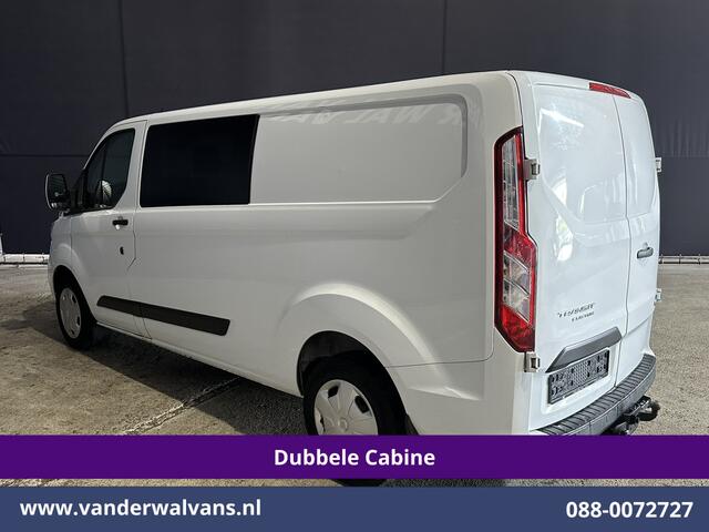 Ford TRANSIT CUSTOM 2.0 TDCI 131pk L2H1 Dubbele Cabine Euro6 Airco | 6-Zits | Cruisecontrol | 2550kg Trekhaak Verwarmde voorruit, Parkeersensoren