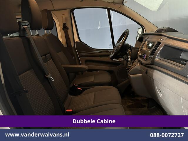Ford TRANSIT CUSTOM 2.0 TDCI 131pk L2H1 Dubbele Cabine Euro6 Airco | 6-Zits | Cruisecontrol | 2550kg Trekhaak Verwarmde voorruit, Parkeersensoren