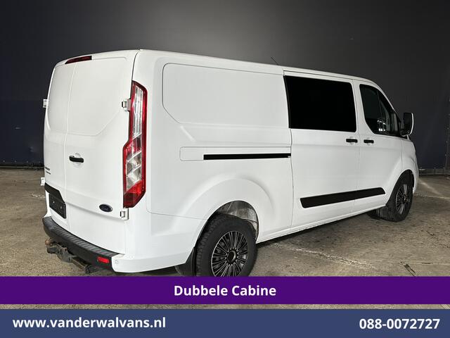 Ford TRANSIT CUSTOM 2.0 TDCI 131pk L2H1 Dubbele Cabine Euro6 Airco | 6-Zits | Cruisecontrol | 2550kg Trekhaak Verwarmde voorruit, Parkeersensoren