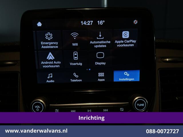 Ford TRANSIT CUSTOM 2.0 TDCI 130pk L2H1 Inrichting Euro6 Airco | Camera | LED | Apple Carplay | 2800kg Trekhaak | Cruisecontrol Android Auto, Verwarmde voorruit, Stoelverwarming, Parkeersensoren