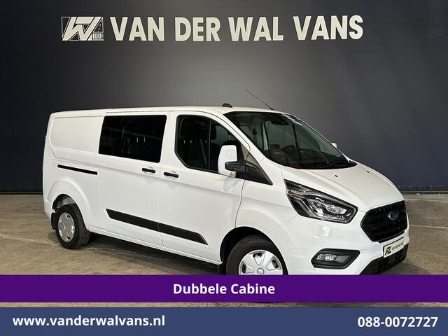 Ford TRANSIT CUSTOM 2.0 TDCI 131pk L2H1 Dubbele Cabine Euro6 Airco | 6-Zits | Camera | Apple Carplay | LED | Cruisecontrol 2540kg Trekhaak, Android Auto, Verwarmde voorruit, Parkeersensoren