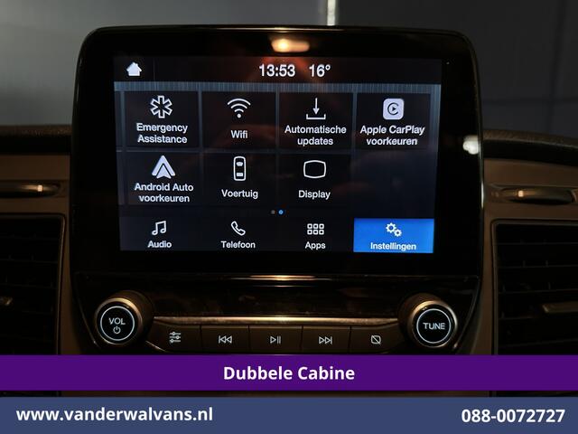 Ford TRANSIT CUSTOM 2.0 TDCI 131pk L2H1 Dubbele Cabine Euro6 Airco | 6-Zits | Camera | Apple Carplay | LED | Cruisecontrol 2540kg Trekhaak, Android Auto, Verwarmde voorruit, Parkeersensoren