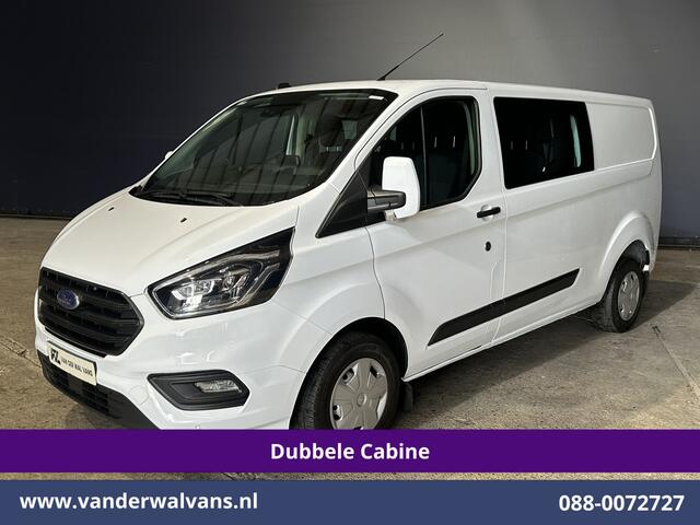 Ford TRANSIT CUSTOM 2.0 TDCI 131pk L2H1 Dubbele Cabine Euro6 Airco | 6-Zits | Camera | Apple Carplay | LED | Cruisecontrol 2540kg Trekhaak, Android Auto, Verwarmde voorruit, Parkeersensoren