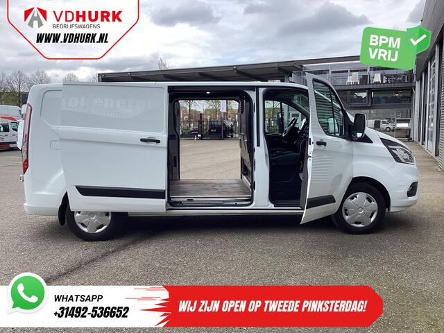 Ford TRANSIT CUSTOM 2.0 TDCI 130 pk Aut. L2 2x Schuifdeur/ Standkachel/ Stoelverw./ Carplay/ Airco/ Cruise/ PDC/ DAB/ Trekhaak