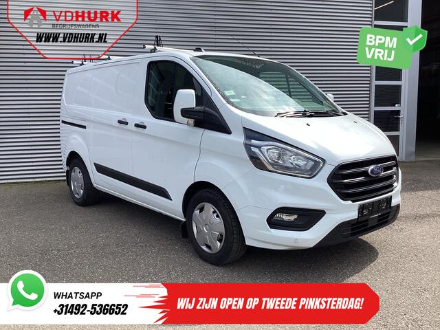 Ford TRANSIT CUSTOM 2.0 TDCI 130 pk Aut. 2x Schuifdeur/ Standkachel/ Stoelverw./ Airco/ Cruise/ Inrichting/ PDC/ DAB/ Dakdragers