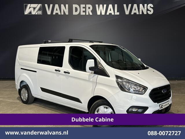 Ford TRANSIT CUSTOM 2.0 TDCI 131pk L2H1 Dubbele Cabine Inrichting Euro6 Airco | 5-Zits | Camera | Cruisecontrol | LED Parkeersensoren, Stoelverwarming, Achterklep, Dakdragers