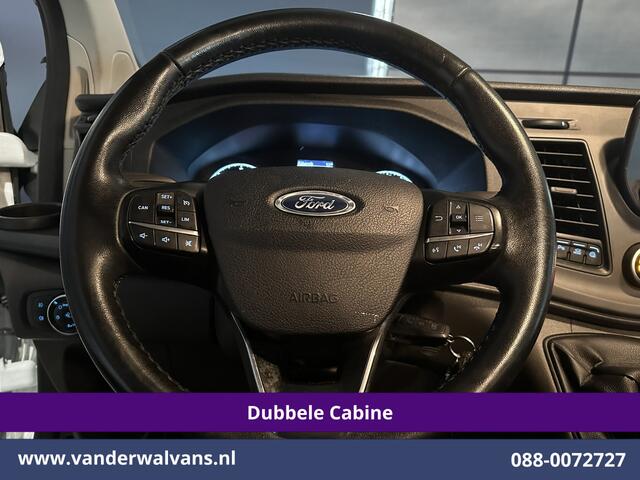 Ford TRANSIT CUSTOM 2.0 TDCI 131pk L2H1 Dubbele Cabine Inrichting Euro6 Airco | 5-Zits | Camera | Cruisecontrol | LED Parkeersensoren, Stoelverwarming, Achterklep, Dakdragers