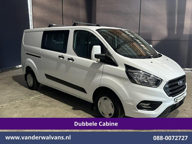 Ford TRANSIT CUSTOM 2.0 TDCI 131pk L2H1 Dubbele Cabine Inrichting Euro6 Airco | 5-Zits | Camera | Cruisecontrol | LED Parkeersensoren, Stoelverwarming, Achterklep, Dakdragers