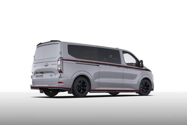 Ford TRANSIT CUSTOM 320 2.5 PHEV L2H1 Grey Platinum DC 233pk | Rijklaar | Ford Voorraad | Dubbele zijschuifdeur | Dual-zone automatische airconditioning | Privacy glass | Groot middenconsole | Trekhaakvoorbereiding | Centrale dubbele vergrendeling | Driver Assistent Pack Ult