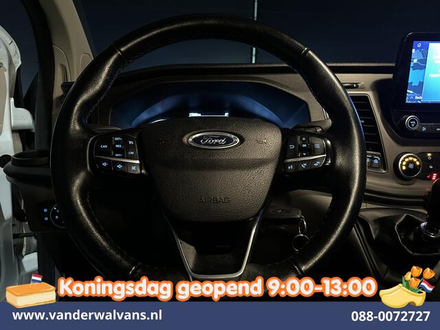 Ford TRANSIT CUSTOM 2.0 TDCI 170pk L2H1 Dubbele Cabine Euro6 Airco | 6-Zits | Camera | Navigatie | LED | Apple Carplay Android Auto, Cruisecontrol, Stoelverwarming, Verwarmde voorruit, Parkeersensoren, 2800kg trekvermogen, Dakdragers