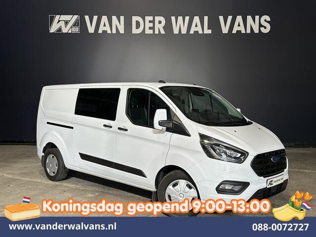 Ford TRANSIT CUSTOM 2.0 TDCI 131pk Automaat L2H1 Dubbele Cabine Euro6 Airco | 6-Zits | Camera | Navigatie | Apple Carplay Android Auto, Xenon, Cruisecontrol, Stoelverwarming, Verwarmde voorruit, Parkeersensoren, Achterklep