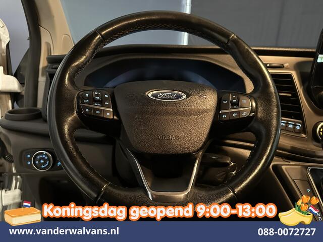 Ford TRANSIT CUSTOM 2.0 TDCI 131pk Automaat L2H1 Dubbele Cabine Euro6 Airco | 6-Zits | Camera | Navigatie | Apple Carplay Android Auto, Xenon, Cruisecontrol, Stoelverwarming, Verwarmde voorruit, Parkeersensoren, Achterklep