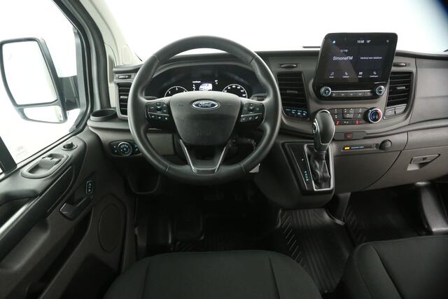 Ford TRANSIT CUSTOM 2.0 Ecoblue L2H1 | DC | 6 Zits | Aut. | Airco | Cruise | Camera | Trekhaak | Carplay | 2xSchuifdeur