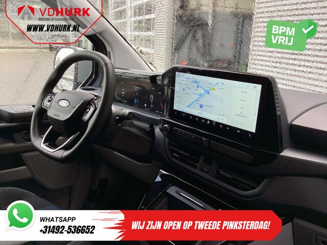 Ford TRANSIT CUSTOM E-Transit Sport L2 330km WLTP LED/ 2x Schuifdeur/ Adapt.Cruise/ Elek.Stoel/ Standkachel/ Stoelverw./ Carplay/ Navi/ Camera/ Climate/ 19" LMV