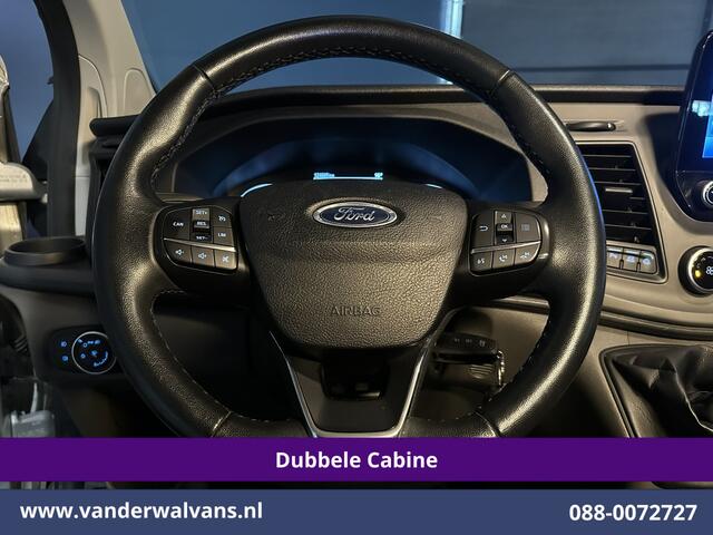 Ford TRANSIT CUSTOM 2.0 TDCI 131pk L2H1 Dubbele Cabine Euro6 Airco | 6-Zits | Camera | Navigatie | Apple Carplay | LED | Cruisecontrol Android Auto, Parkeersensoren, 2800kg Trekhaak, Dakdragers