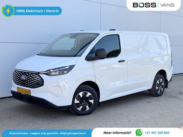 Ford TRANSIT CUSTOM e-Transit 71kWh 140PK Elektrisch 344km WLTP 2300kg Trekvermogen BEV Snelladen Stoel + Stuur verwarming LED Adaptieve Cruise Camera Carplay Parkeersensoren v+a