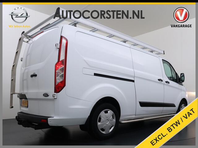 Ford TRANSIT CUSTOM 340 2.0TDCI 130PK L2H1 Sortimo Inperiaal+Ladder Trekhaak Cruise Control Airco Stoelverwarming Pdc Trend Betonplex Vloer Wandbetimmering Inbouwkasten Led