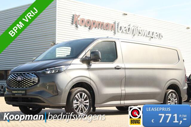 Ford TRANSIT CUSTOM E-Transit 340 L2H1 Limited | 71 kWh | 160kW/218pk | Driver Assist | Adap. Cruise | Camera | Carplay/Android | Lease 771,- p/m