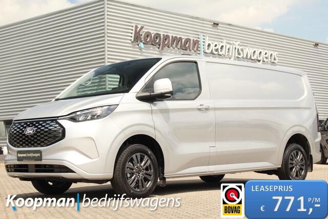 Ford TRANSIT CUSTOM E-Transit 340 L2H1 Limited | 71 kWh | 160kW/218pk | Driver Assist | Adap. Cruise | Camera | Carplay/Android | Lease 771,- p/m