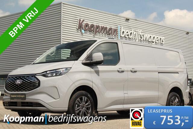 Ford TRANSIT CUSTOM E-Transit 340 L2H1 Limited | 71 kWh | 160kW/218pk | L+R Schuifdeur | Stoel + Stuurverwarming | Camera | Carplay/Android | Cruise | Lease 753,- p/m