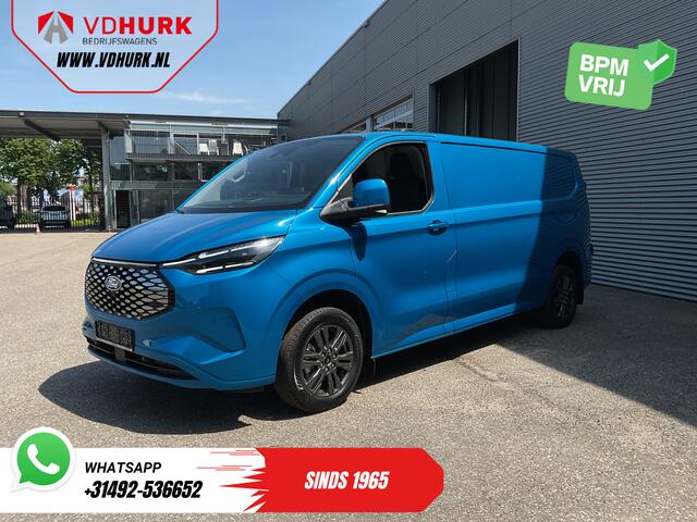Ford TRANSIT CUSTOM E-Transit 218 pk 330 km WLTP L2 Limited B&O/ Adapt.Cruise/ Elek.Trekhaak/ Standkachel/ Stoelverw./ Stuurverw./ Carplay/ Navi/ 360.Camera/ Climate