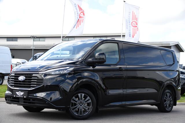 Ford TRANSIT CUSTOM 300 2.0 TDCI L2H1 Black Edition Full Options! Adaptieve Cruise, Virtual, Camera, LED, Carplay, 170pk, Trekhaak, Stuurverwarming, Automaat, Stoelverwarming, Uniek!
